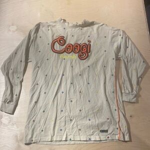 COOGI Embroidered Long Sleeve Shirt - Cream with Colorful Accents 2XL (GA)